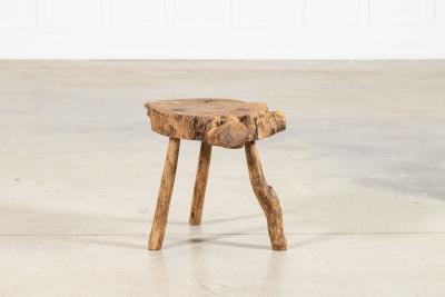 French Elm Side Table