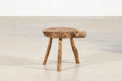 French Elm Side Table