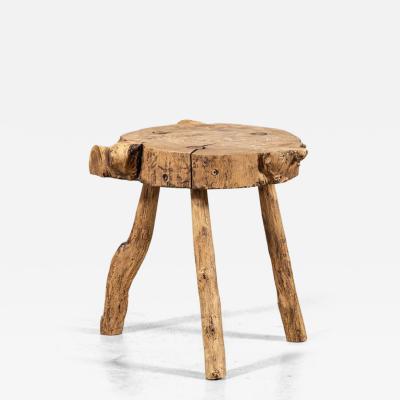 French Elm Side Table