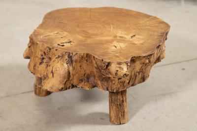 French Elm Side Table