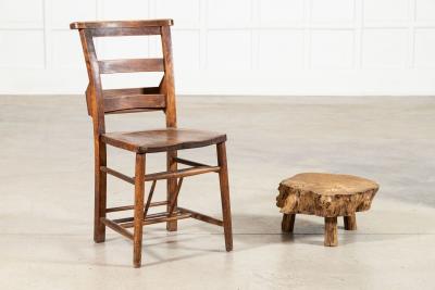 French Elm Side Table