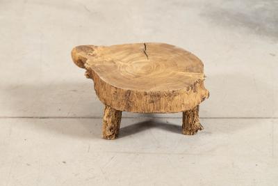 French Elm Side Table