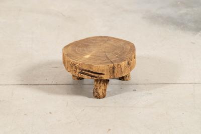 French Elm Side Table