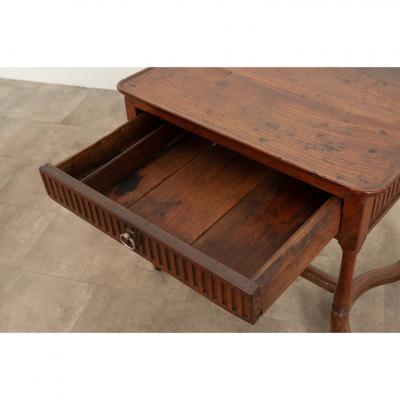French Elm Side Table From Brittany
