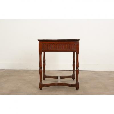 French Elm Side Table From Brittany