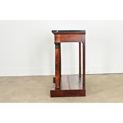 French Empire 19th Century Mahogany Console Table
