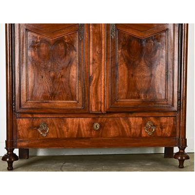 French Empire 19th Century Walnut Armoire