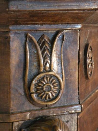 French Empire 19th Century Walnut Bookcase Cabinet
