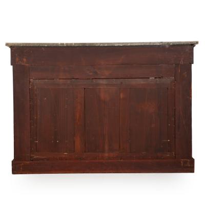 French Empire Antique Mahogany Gilt Bronze Marble Pier Table circa 1820