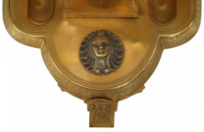 French Empire Bronze Egyptian Inkwell