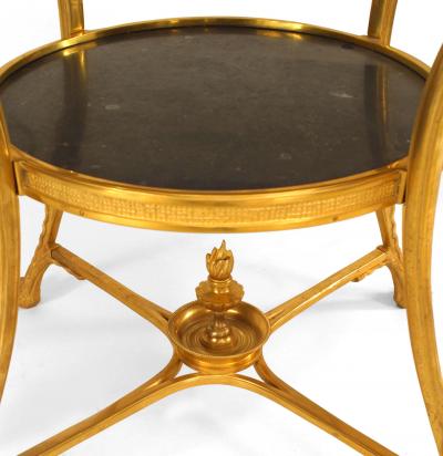 French Empire Bronze Lion End Tables