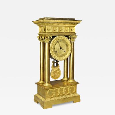 French Empire Bronze Mantle Clock