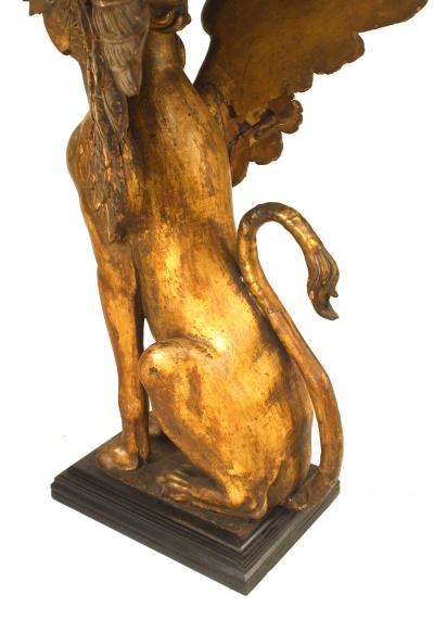 French Empire Gilt Sphinx Console Table