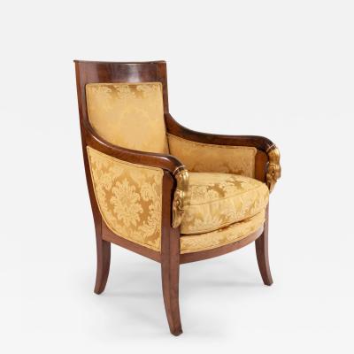 French Empire Gold Upholstered 5 Piece Living Room Set