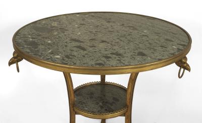 French Empire Gueridon Marble Table