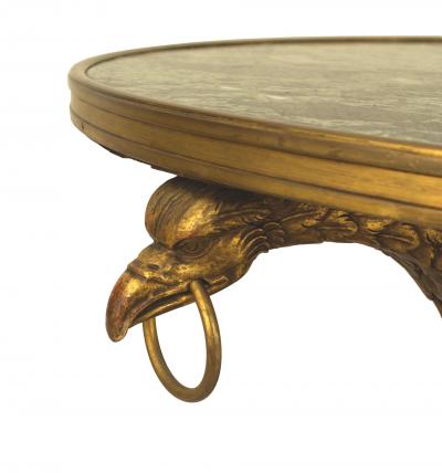 French Empire Gueridon Marble Table