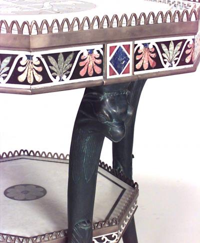 French Empire Gueridon Marble Top Eagle Table