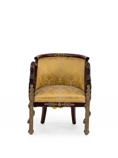French Empire Mahogany Arm Chair