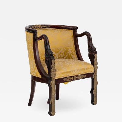 French Empire Mahogany Arm Chair