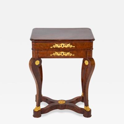 French Empire Mahogany Bronze Mounted Dressing Table