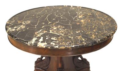 French Empire Mahogany Carved Center Table