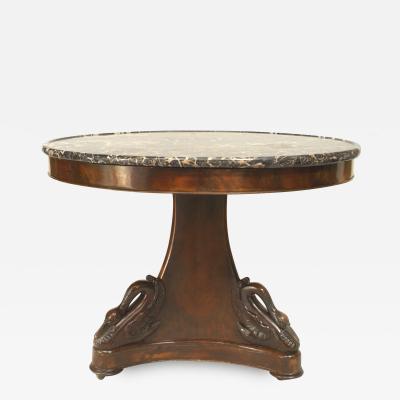 French Empire Mahogany Carved Center Table