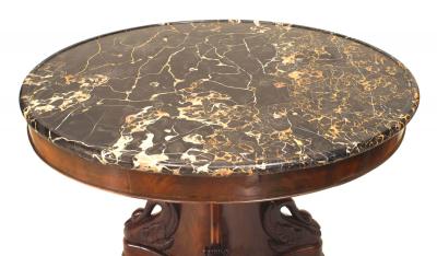 French Empire Mahogany Carved Center Table