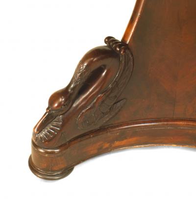 French Empire Mahogany Carved Center Table