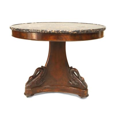 French Empire Mahogany Carved Center Table