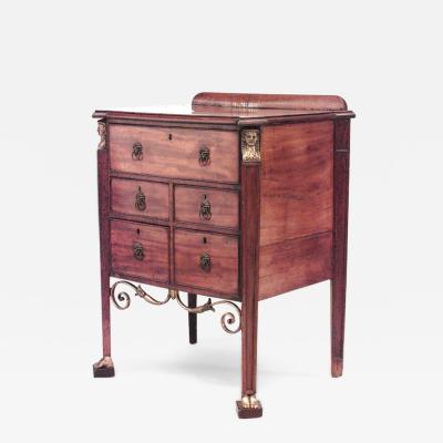 French Empire Mahogany Chest with Egyptian Revival Mounts