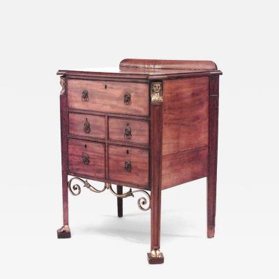 French Empire Mahogany Chest with Egyptian Revival Mounts