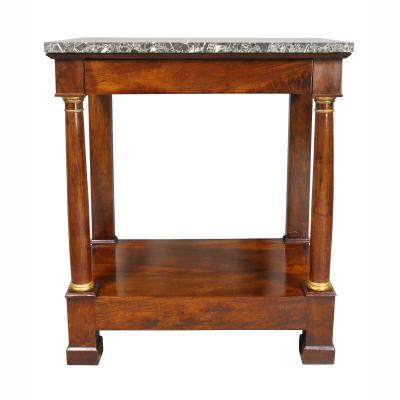 French Empire Mahogany Console Table