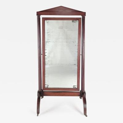 French Empire Mahogany Dressing Mirror 19th Century