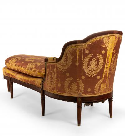 French Empire Mahogany Pink Chaise