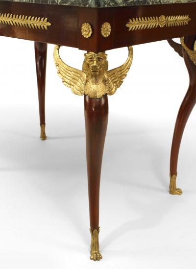 French Empire Mahogany Winged Griffins End Table