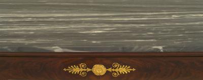 French Empire Mahogany and Mirrored Console Table