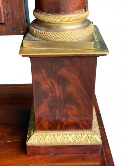 French Empire Mahogany and Ormolu Mounted Cheval Mirror