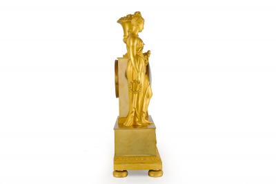 French Empire Period Ormolu Bronze Mantel Clock of Ceres circa 1815