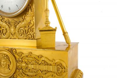 French Empire Period Ormolu Bronze Mantel Clock of Ceres circa 1815