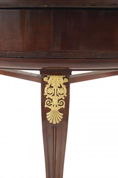 French Empire Potheau Mahogany and Gilt Center Table