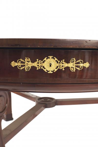 French Empire Potheau Mahogany and Gilt Center Table