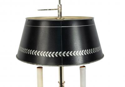 French Empire Silver Plate Table Lamp