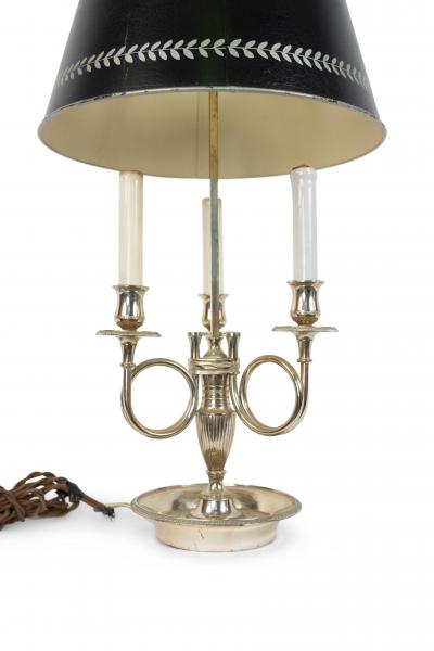 French Empire Silver Plate Table Lamp