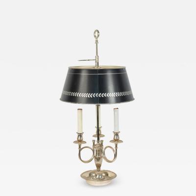 French Empire Silver Plate Table Lamp