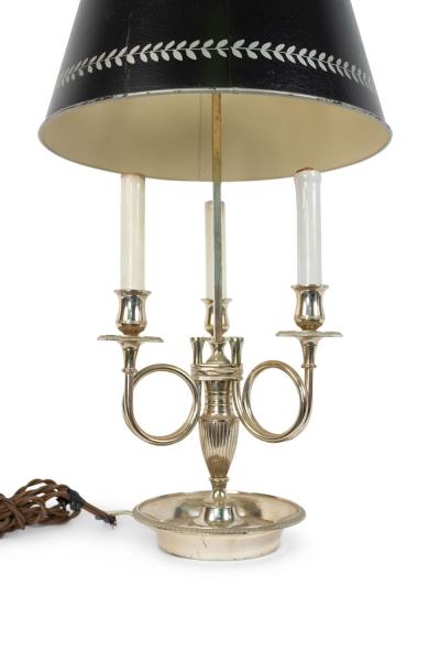 French Empire Silver Plate Table Lamp