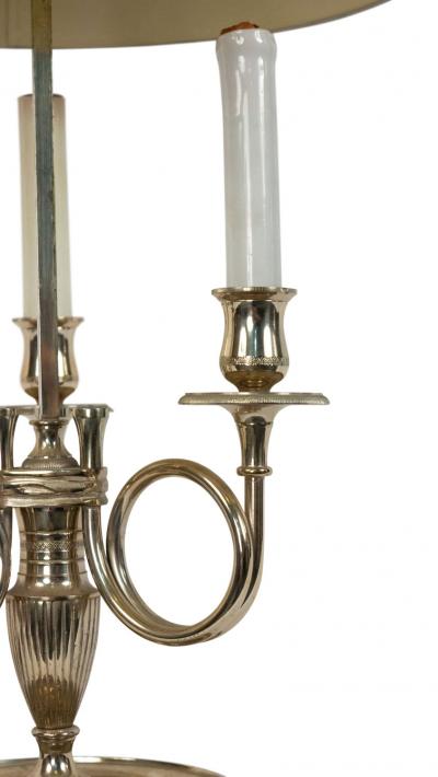French Empire Silver Plate Table Lamp