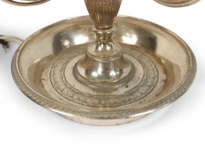 French Empire Silver Plate Table Lamp