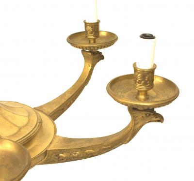 French Empire Style 19th Cent Bronze Dore Chandelier