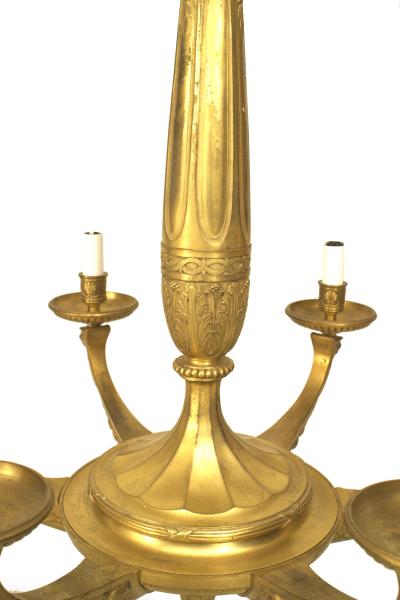 French Empire Style 19th Cent Bronze Dore Chandelier