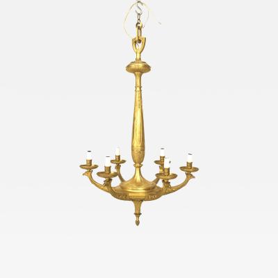 French Empire Style 19th Cent Bronze Dore Chandelier